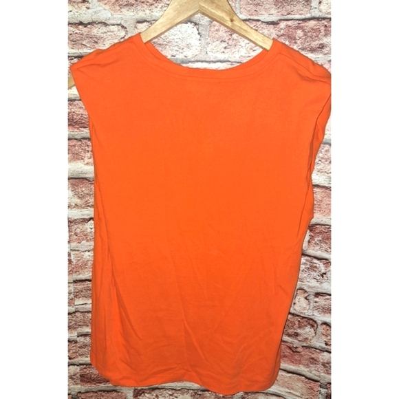 FRAME Rolled Muscle Shirt in Color Orange Crush 🍊 - Picture 10 of 16